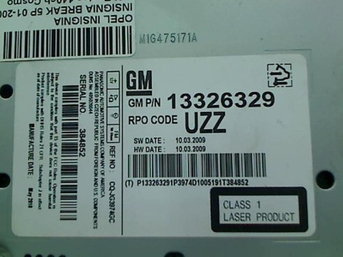 Autoradio opel insignia - opel, 1