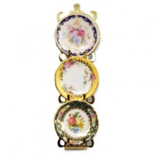 Porte-Assiette Floral En Porcelaine Reutter Pour Maison De Poupée