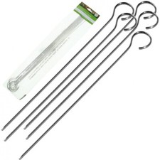 10 Pics Pique Brochette Réutilisables en Acier Inoxydable Barbecue Grill Kebab B