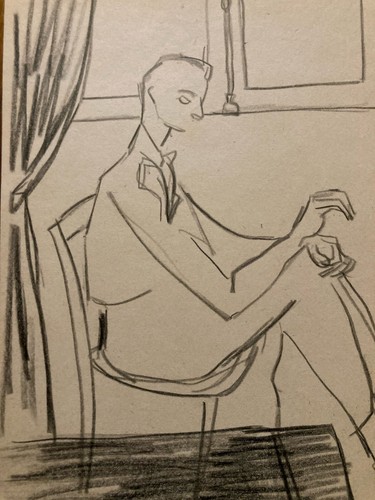 Dessin ancien crayon papier - dessin,