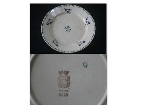 Plat ancien faience gien - faience,