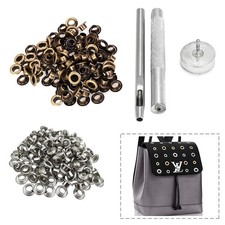 Œillet 4mm Setter Outil Kit Avec 50 Argent + 50 Antique Bronze Oeillets Rondelle