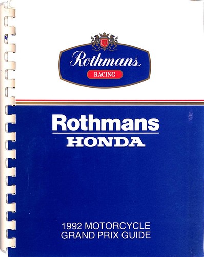 Rothmans honda 1992 guide - honda, ~