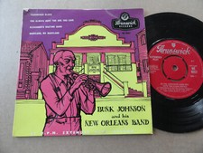 DISQUE 45T DE BUNK JOHNSON   "