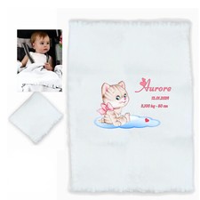 plaid bébé chat rose mignon