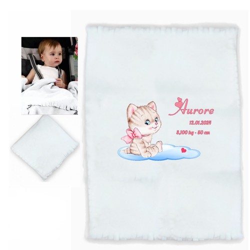 Plaid bébé chat - plaid,