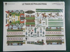 LE TRAIN DE PHILEAS FOGG Jules Verne Jean Bruneau Maquette planche à découper