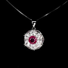 925 Collier en Argent Fin Rond