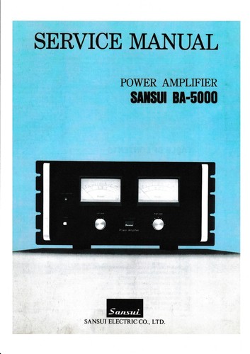 Manuel service pour sansui - manuel, de