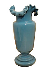 Grand vase en opaline bleue - hauteur 26,2 cm