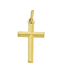 Pendentif croix losange - pendentif, or