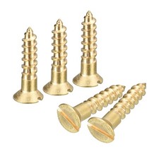 Laiton Bois Vis, 40pcs M3.5 x 16mm Fente Emplacement Taraudage Vis Tête Fraisée