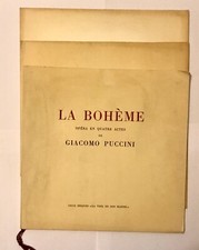 RARE VINYL GIACOMO PUCCINI  LA BOHEME 1958  33T + LIVRET 36PAGES  EN BON ETAT 