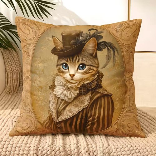 Housse coussin chatte style - housse,