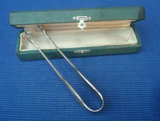 B35 Pince à Sucre Métal Argenté Christofle Modèle Vendome Coquille Ecrin Vintage