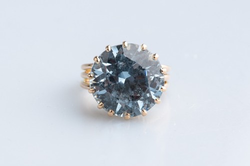 Bague topaze bleue - –, or