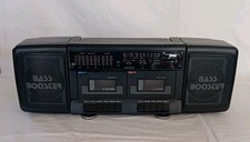 Radio Cassette 1980 RADIALVA RDK 6610 Boombox Bass Booster vintage Fonctionne 