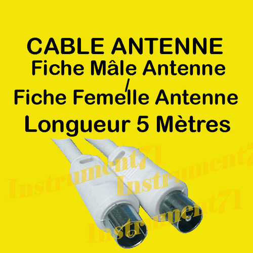 Câble antenne coaxial - câble, mâle