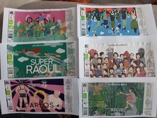 lot 5 de  6 etiquettes