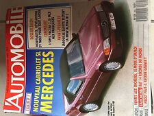 L'AUTOMOBILE N°509 ANNEE 1988 MERCEDES SL OPEL VECTRA 