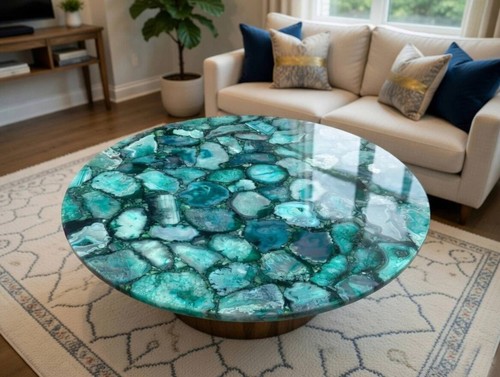 Natural agate table top - natural,