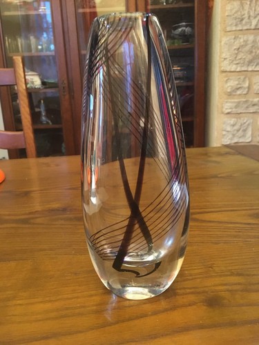 Vase cristal signé kosta boda - vase,