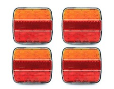 4 x feu arrière rouge/orange feu arrière LED 12V marque électronique pour rem...