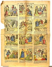 Ancienne Affichette Publicitaire Bijoux NUPTA Imagerie Epinal La Fée Crapaudine