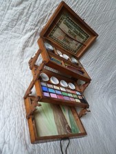 BOITE PEINTURE ANCIENNE A SYSTEME DEPLIABLE AQUARELLE