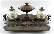 Ancien Encrier Double de