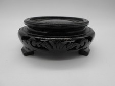 4 )  SOCLE EN BOIS POUR VASE EN PORCELAINE DE CHINE OU FIGURINE / STATUE ....