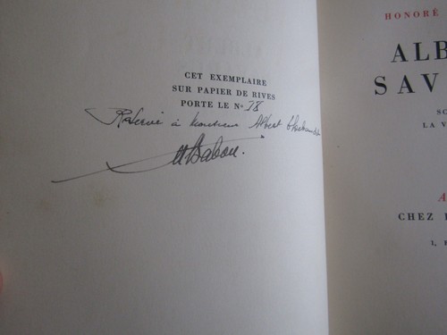 Albert savarus editions - /,