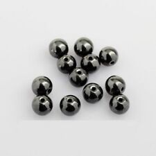 20 Perle Hematite Noir 8mm Non-Magnetique Creation bijoux, bracelet, Collier