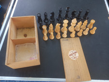 LARDY international pieces buis jeu d'échecs français roi 8,6 cm boîte échiquier