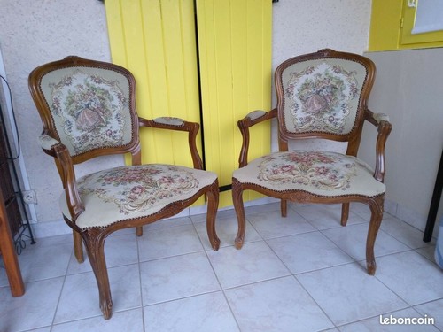 Paire fauteuils cabriolet - de,