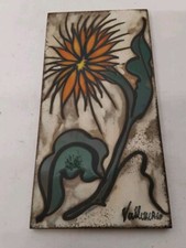 Carreau De Céramique Décor Floral " Vallauris" ( CH13 )