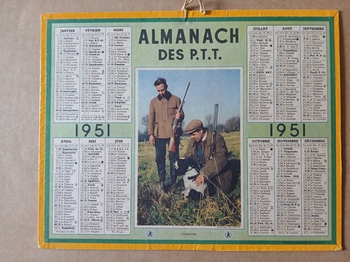Calendrier ptt almanach la - calendrier, de