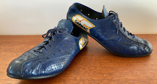 Chaussures Vintage CARNAC (T42) Cuir Bleu 1970/80's Leather Cycling Shoes Eroica