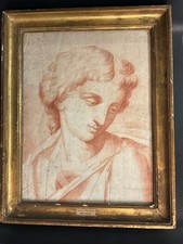 Dessin académique à la sanguine École française XVIIè, encadrement sous verre