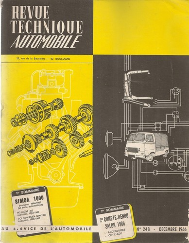 Revue technique automobile 248 - technique,