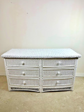 Commode galbée rotin - commode,