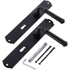 Béquille de porte Antique Poignée Rétro Plaque Longue Rustique