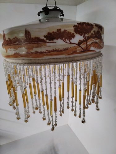 Ancien abat jour - ancien, opaline