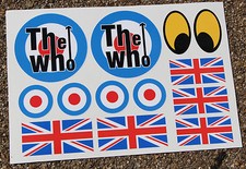 The Who Scooter Mode Rétro Autocollant Set Union Jack Pour Lambretta Vespa
