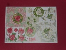 Feuille A4, découpage 3D rose