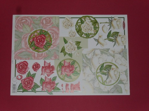 Feuille découpage 3d - a4,, rose