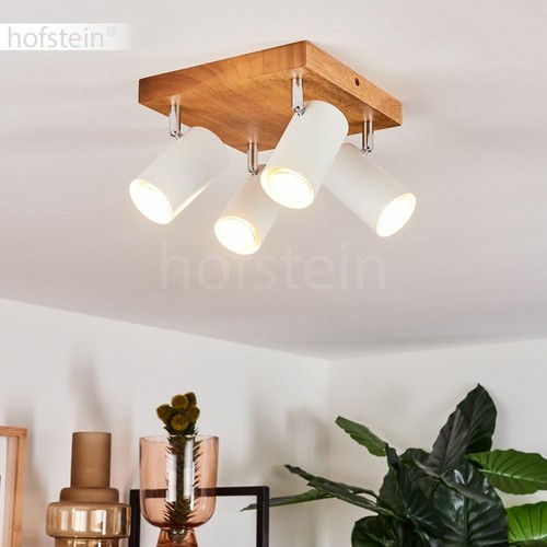 Plafonnier blanc marron lustre - plafonnier,