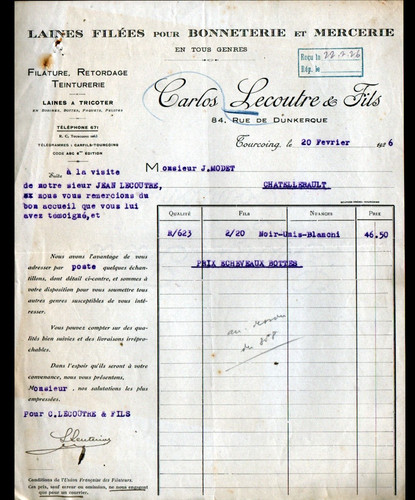 Tourcoing filature de - (59),