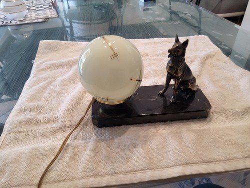 Lampe table marbre - table, globe