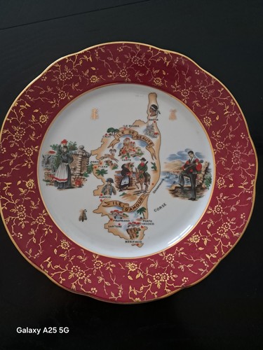 Assiette corse porcelaine - ,